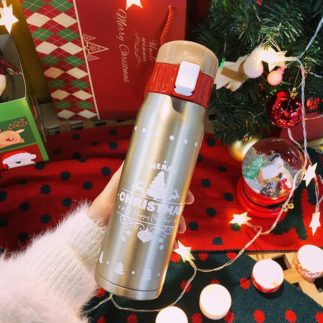 4 цвета уличная бутылка для воды модная нержавеющая сталь рождественский стиль