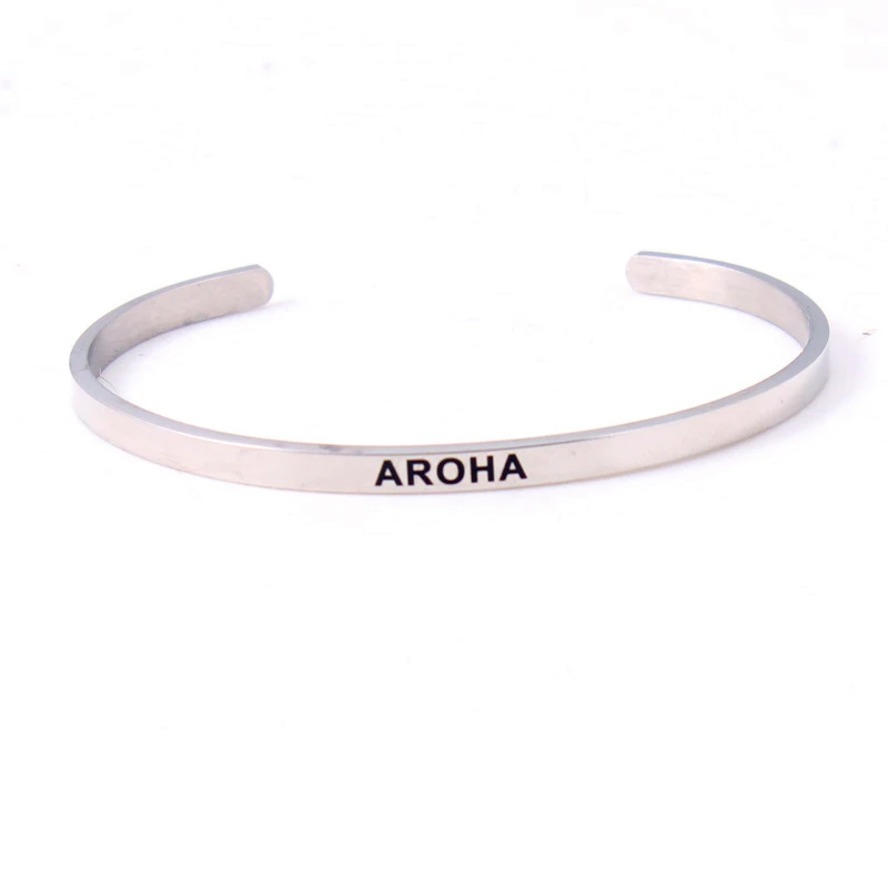 2021 Новый Нержавеющая сталь вдохновляющие AROHA маори версия любви мантра браслет с