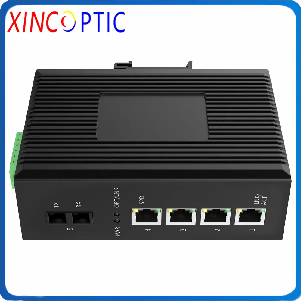 4POE IEEE802.3af/at + 1 двойное волокно SM 1310 нм 20 км SC.3 порт 10/100/1000 м Промышленный Коммутатор