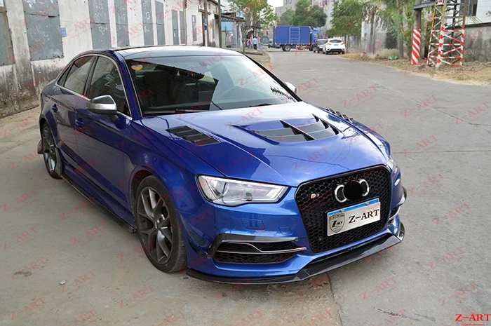 Z-ART капот двигателя из углеродного волокна для Audi A3 S3 2013- настоящий капот двигателя из углеродного волокна для Audi A3 S3 крышка двигателя из углеродного волокна