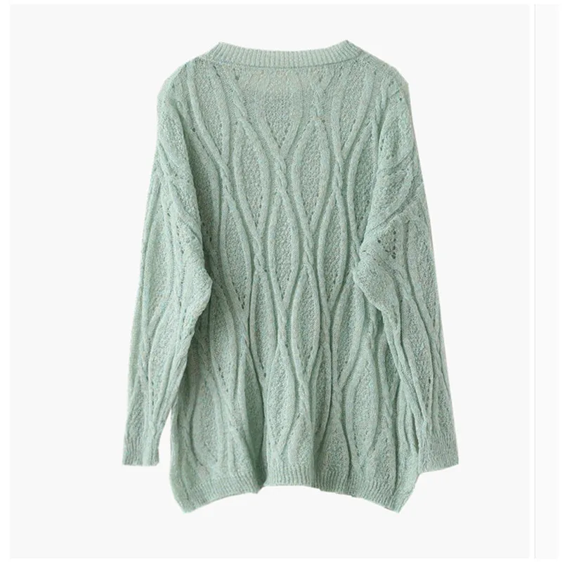 Artguy геометрический узор мохер свободный трикотажный свитер для женщин Топы