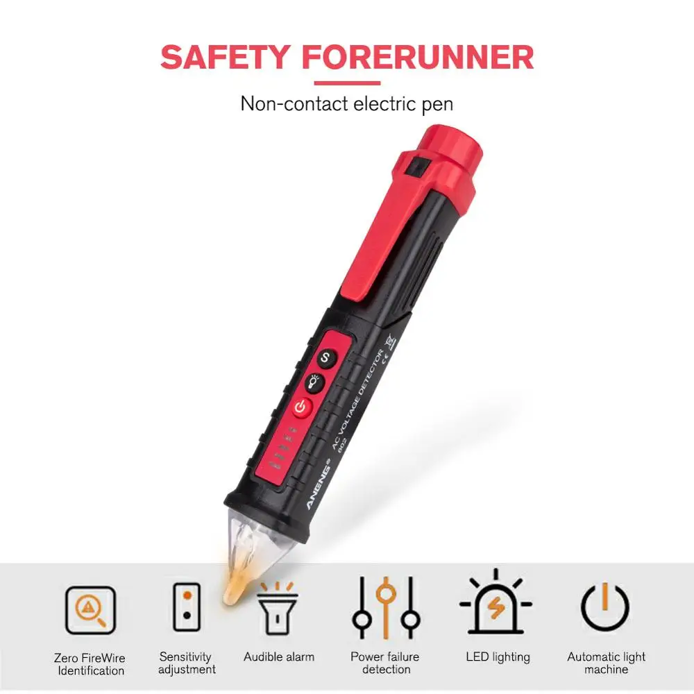 Тесты карандаш Non-контактный тестер er Мощность 2 х ААА Батарея вольт AC измерение