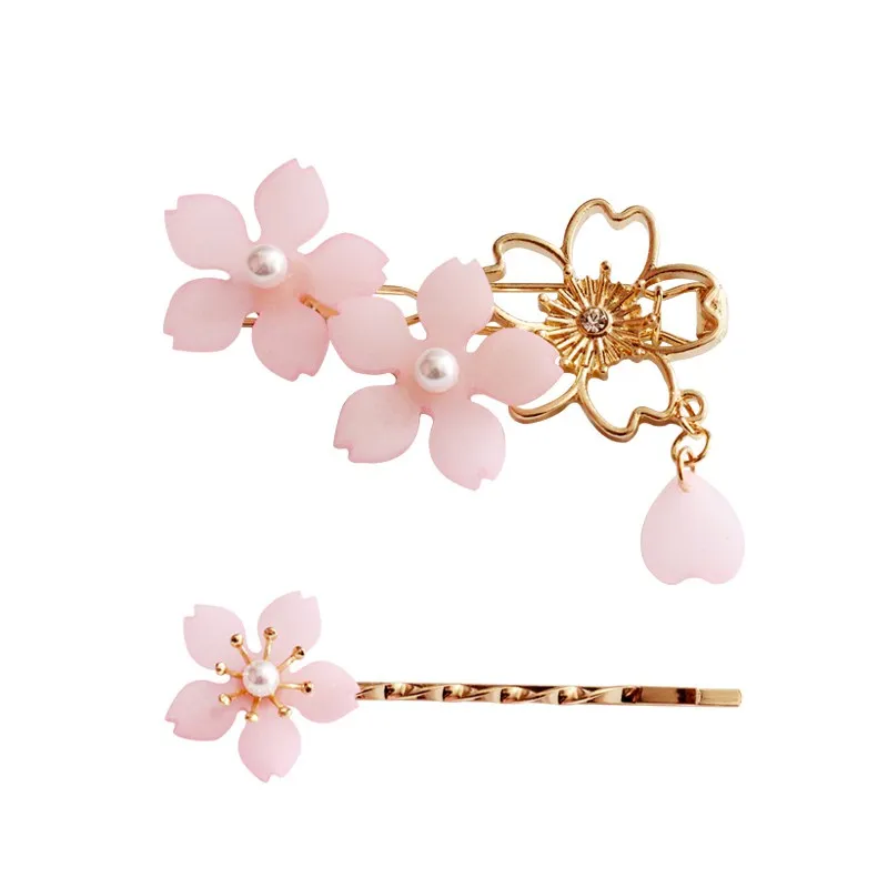 Бесплатная доставка 10 шт./партия модные зажимы для волос Sakura жемчуг свежие
