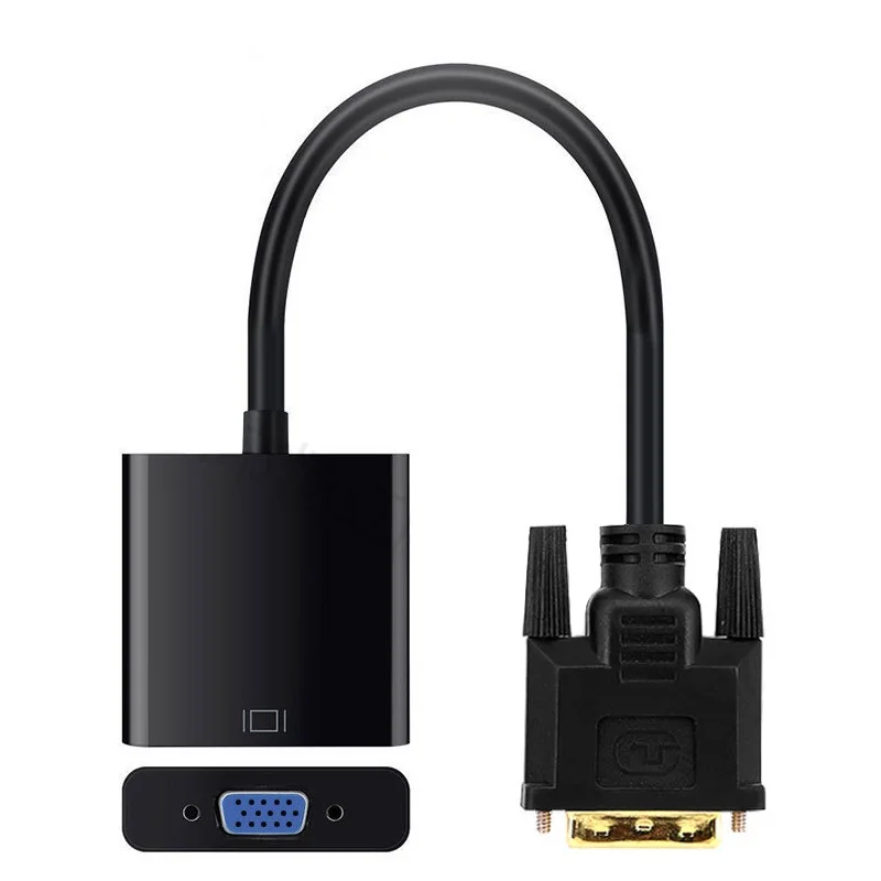 Адаптер DVI 24 + 1 Pin Dual Link к VGA 15Pin Активный Кабель адаптер преобразователь Plug and play HD