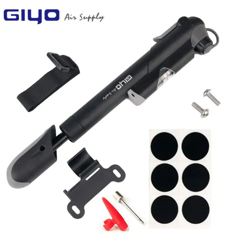 Купи Mini Hand Pump GIYO Schrader/Presta MTB Road Bicycle Pump With Gauge Cycling Air Inflator Tire Pump For Bike Hose Bicycle Pumps за 515 рублей в магазине AliExpress