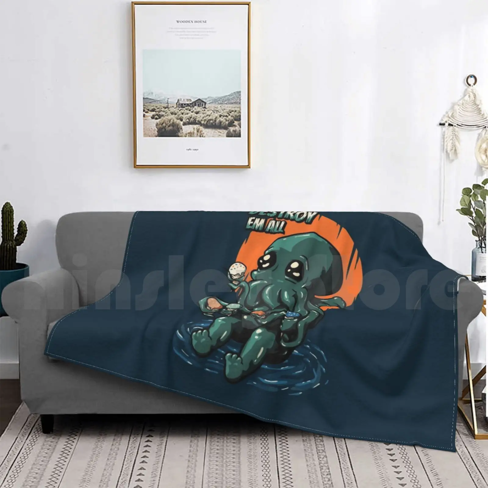 

Модное детское одеяло Cthulhu с изображением мороженого, Разрушителя-малыша, по индивидуальному заказу