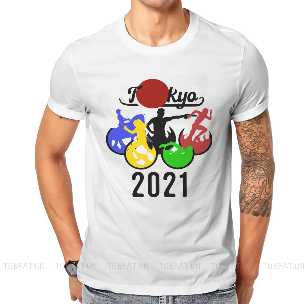 

Футболка для Pentathlon для мужчин, Токио, Япония, летние игры 2021, футболки, новинка, мягкая свободная футболка с принтом
