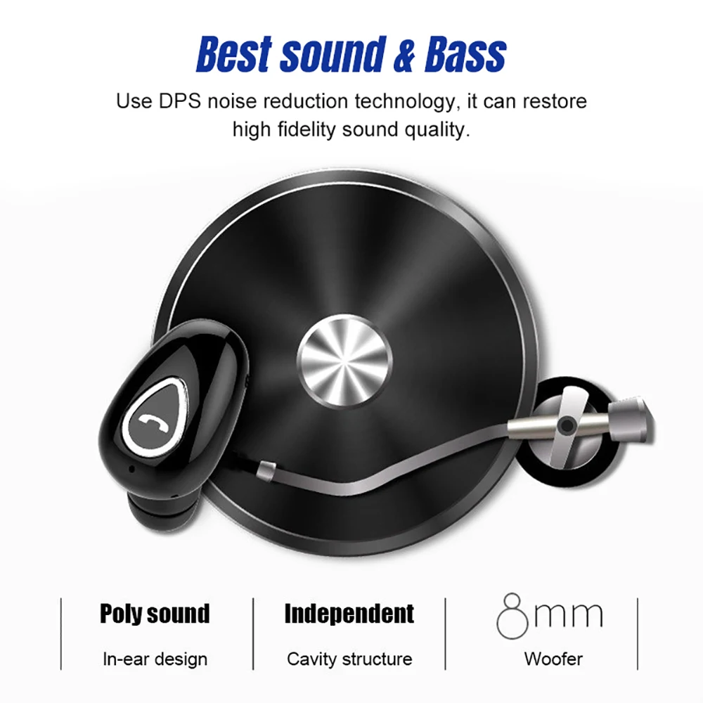 VTIN XW063 беспроводные наушники в ухо Bluetooth громкой связи один мини невидимый