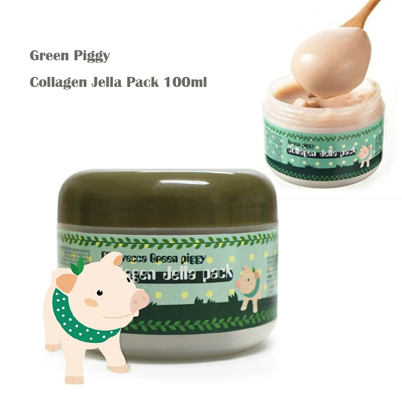 Green Piggy Elizavecca молочная Копилка карбонированная пузырьковая глина маска зеленая Копилка коллаген Jella упаковка Аква Осветляющая Маска Корейская маска для лица - Цвет: Green Piggy