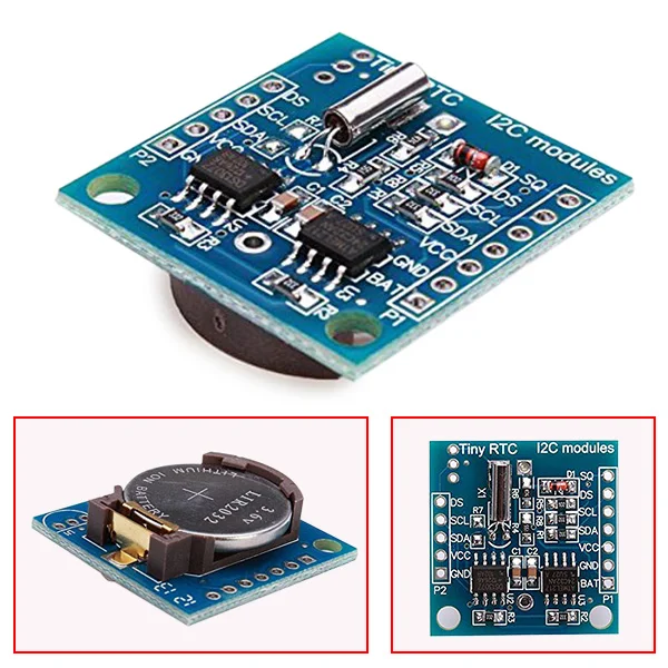 Крошечный RTC I2C DS1307 AT24 C32 модуль часов в реальном времени для AVR PIC 51 ARM с батареей