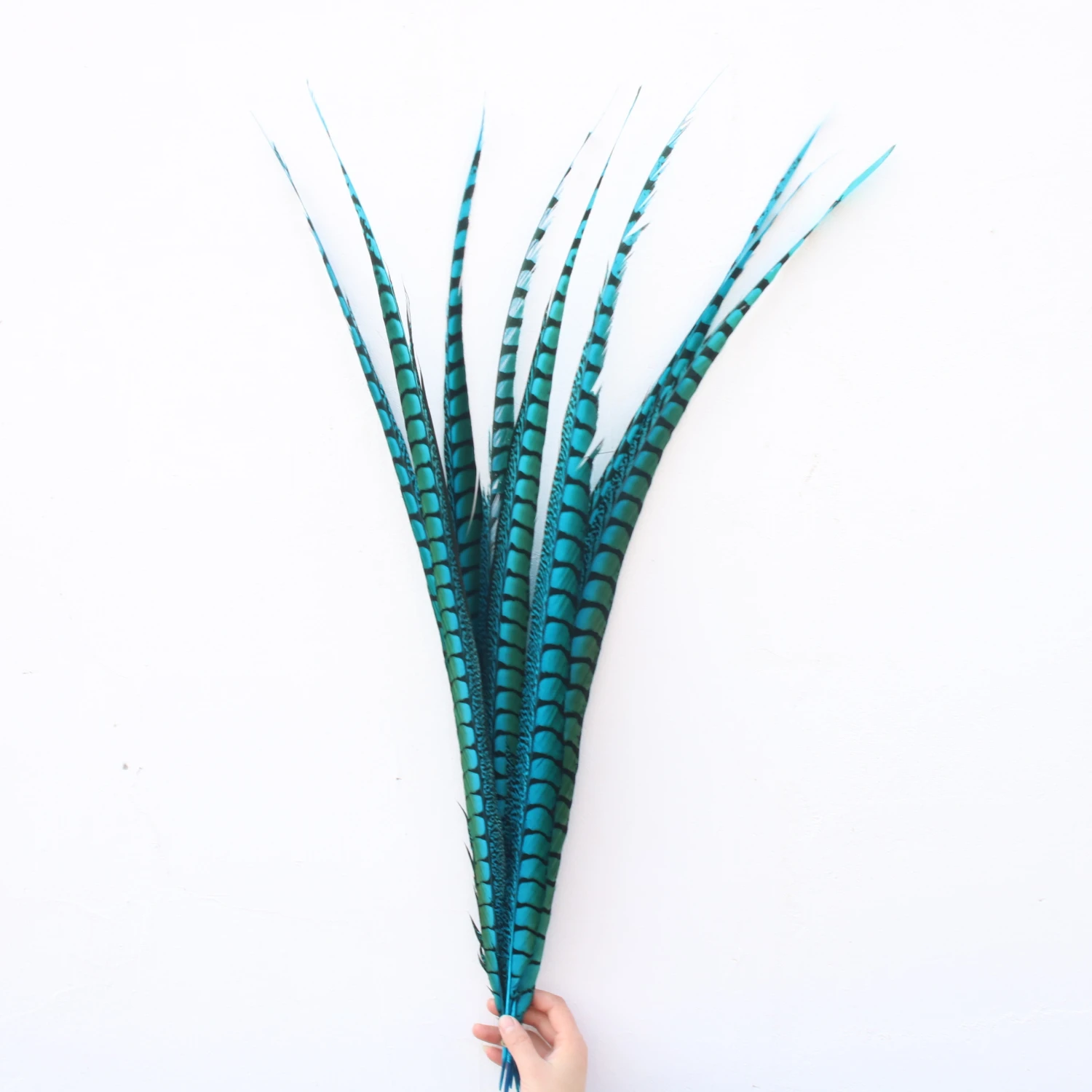Plumas de cola de fais&aacute;n para manualidades, 20-100 piezas, 80-90CM, 32-36 pulgadas, decoraciones DIY para fiesta de carnaval, plumas de fais&aacute;n Amherst para mujer-4