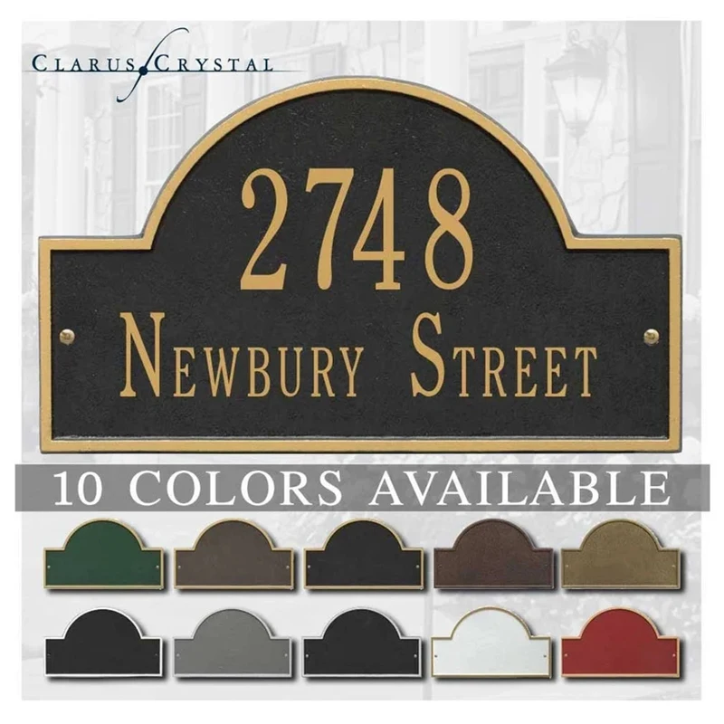 

Личный металлический знак на заказ, адрес дома и название улицы, дверной налет