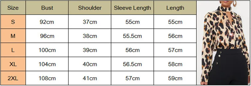 

2019 Womens Leopard Print Halter Neck Long Sleeve Slim Chiffon Blouse Tops