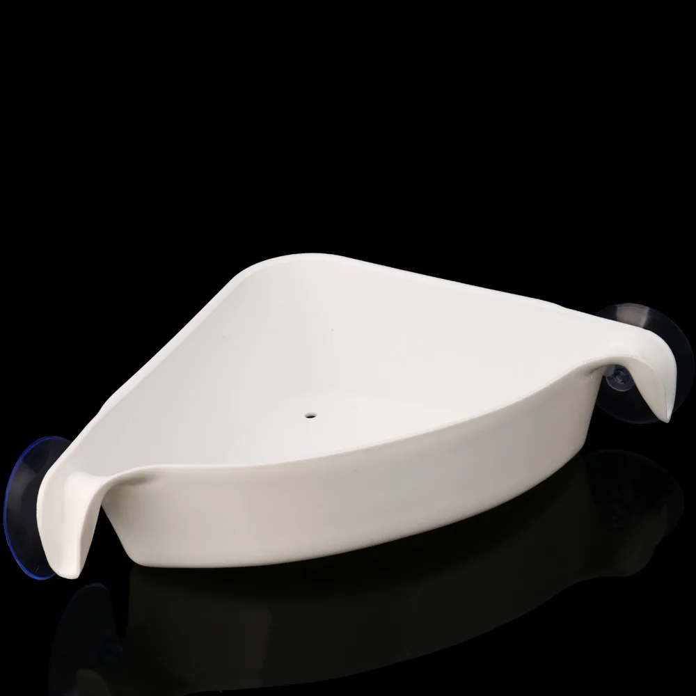 

High Quality Plastic Corner Shelf Suction Rack Organizer Cup Storage Home Bathroom kitchen Shower Wall Basket Fashion X6X00238