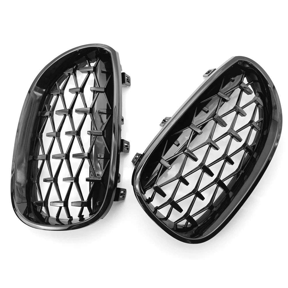 

Durable Kidney Grille Easily Installation Personal Car Grill Gloss Black Elements for BMW 5 Series E60 525i 528i 03-09