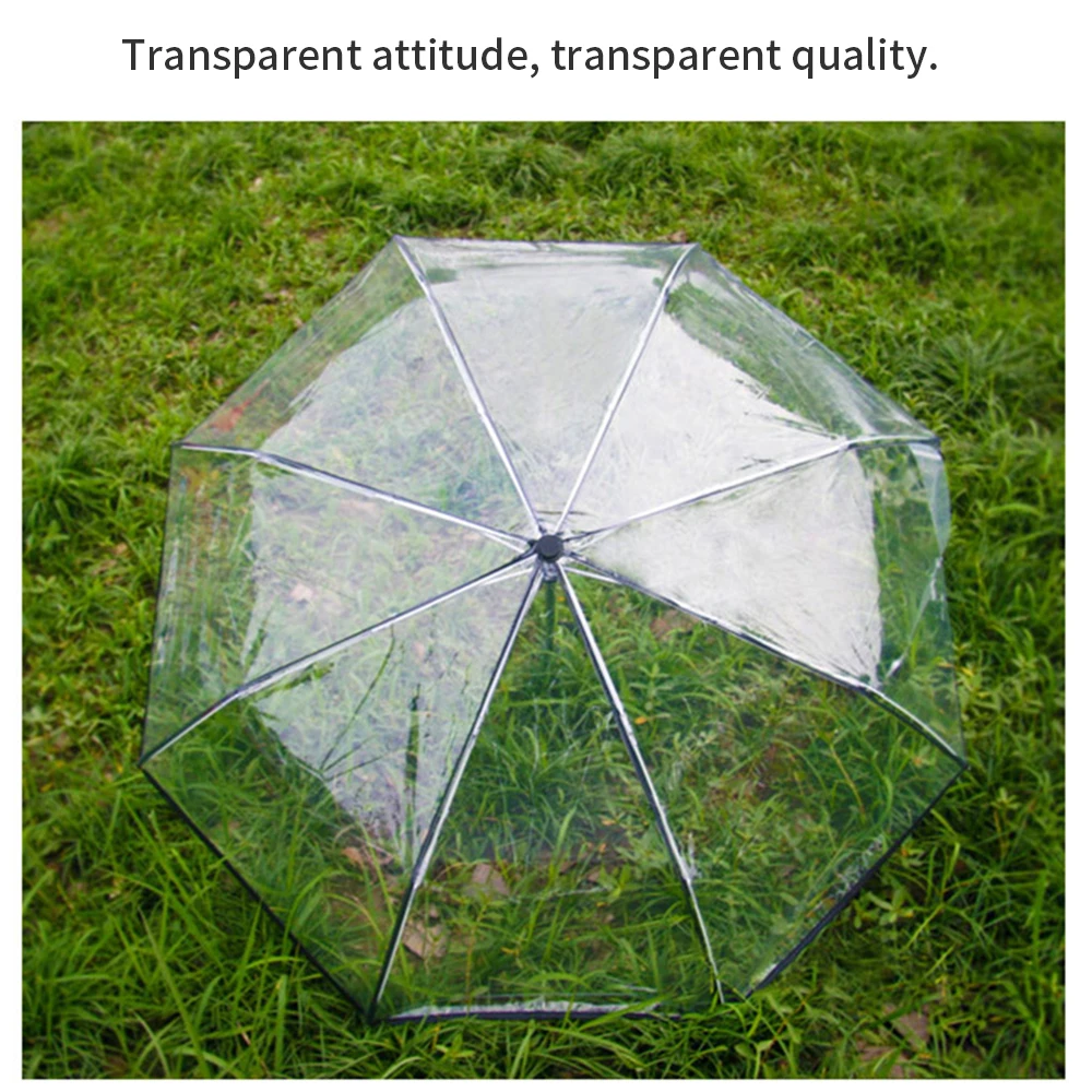 

Lovely Transparent Automatic Open Close Fold Windproof Umbrella For Travel Women Sun Rain Auto Compact Windproof Style Umbrella