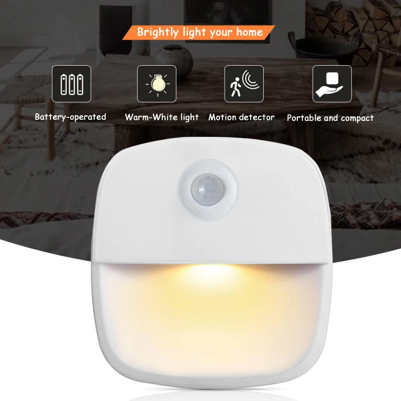 Умный ночсветильник с датчиком движения 1 светодиод 3 светодиода|Ночники| |