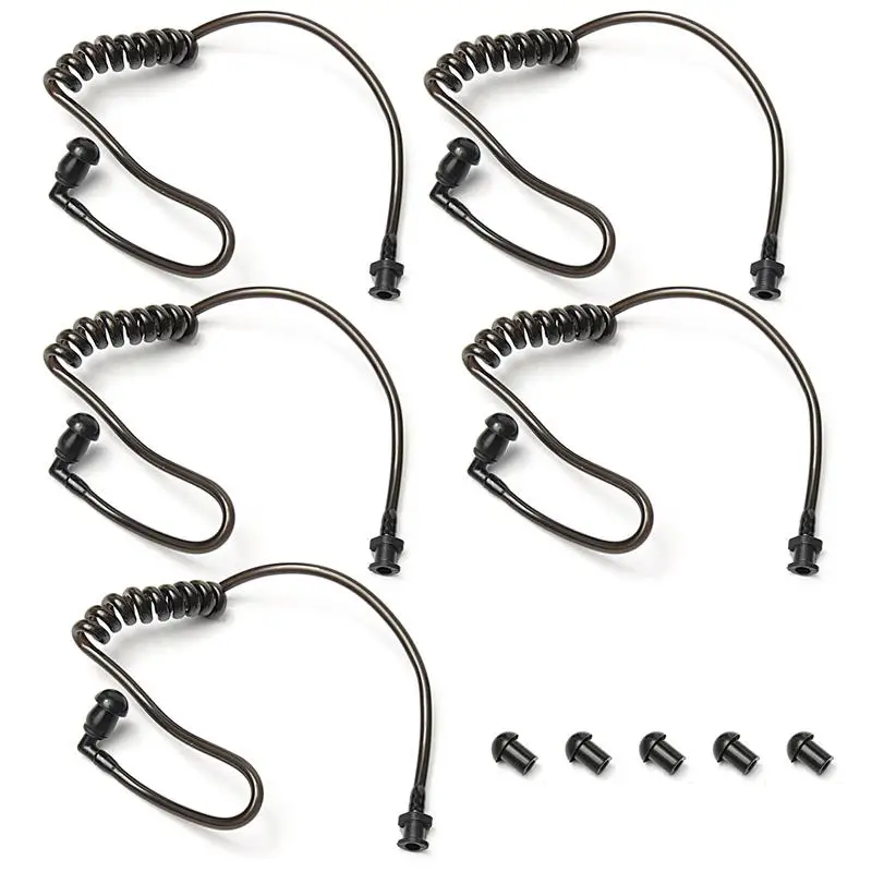 5 шт. гибкая черная Весенняя Воздушная трубка замена наушники для рации наушник