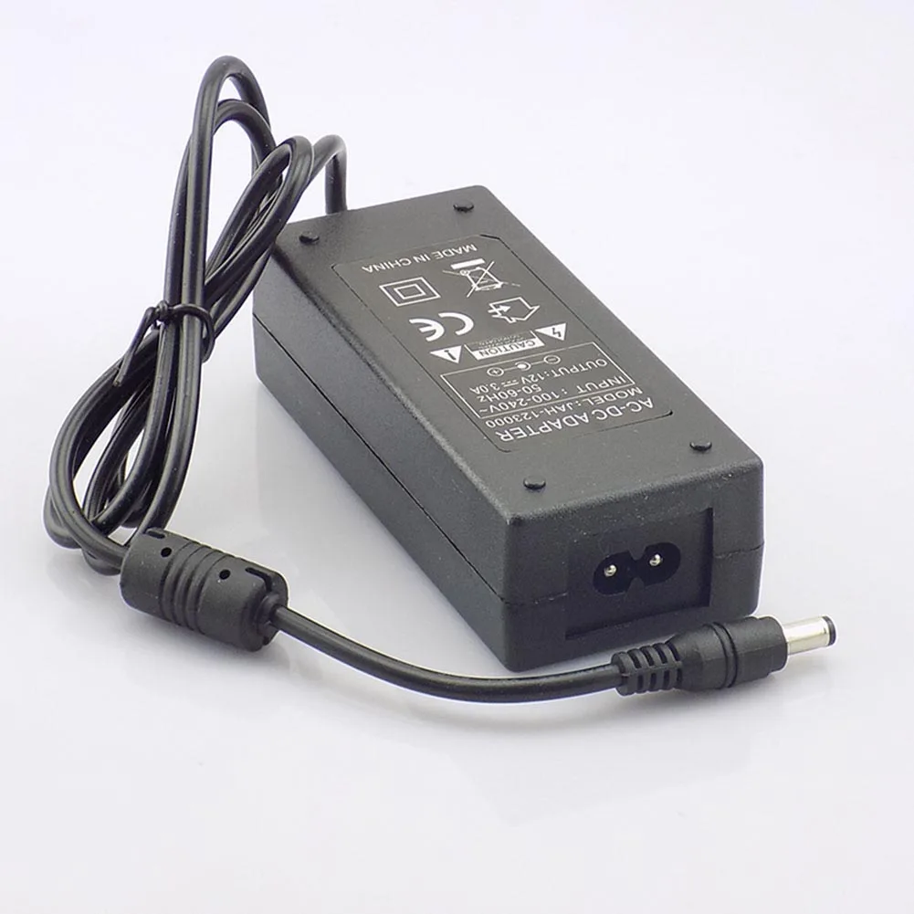 DC 12V 3A to AC 100V-240V Converter Adapter CCTV Camera Power Supply Transformer for 5050 3528 5630 LED Strip Light L19 | Безопасность и