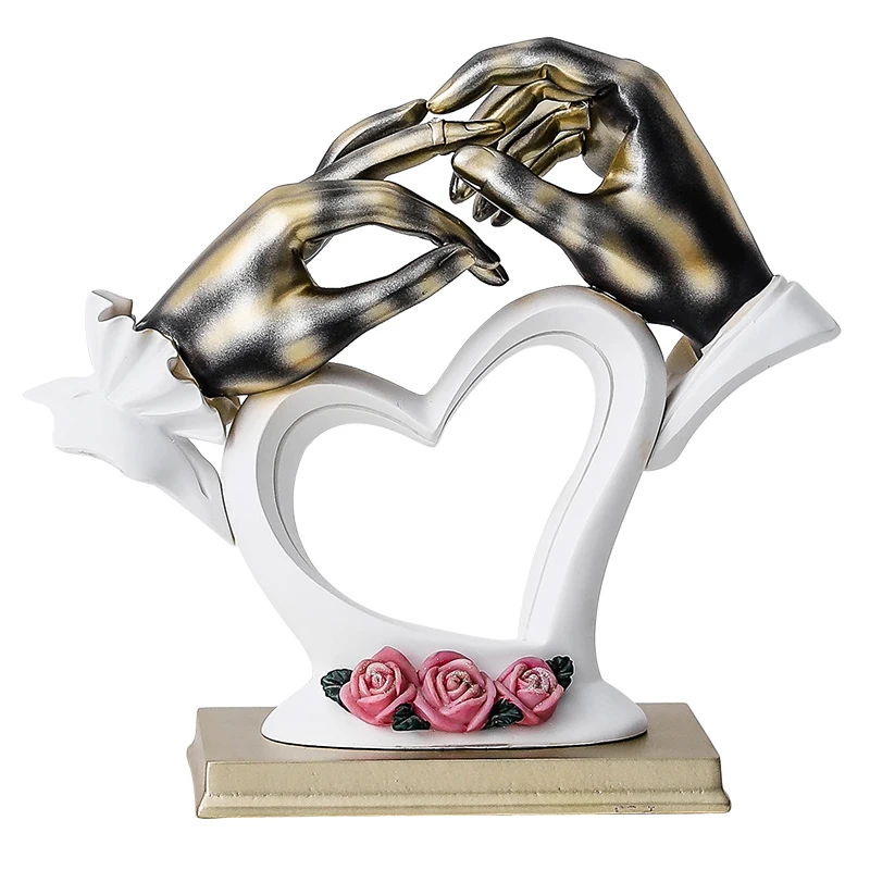 Presentes de Casamento Decoração para Casa Europeu Criativo Anel Resina Escultura Ornamentos Escritório Estatuetas Artesanato Arte Mão