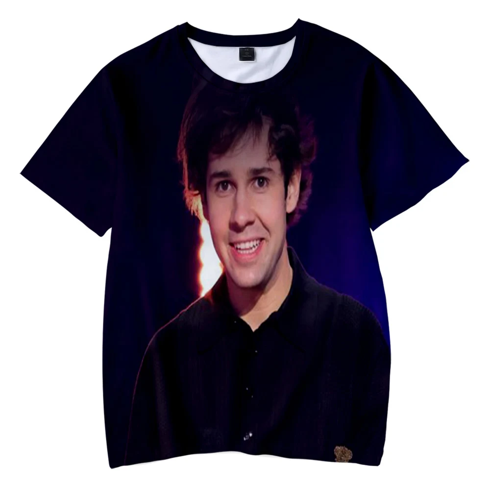 

Летняя футболка David Dobrik, модная повседневная футболка с круглым вырезом, модные 3D футболки для взрослых/детей с коротким рукавом