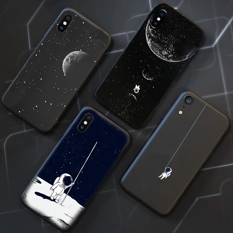 Роскошный чехол для телефона iPhone 7 8 6S 6 Plus 5 5s SE XR X XS Max со звездами луной