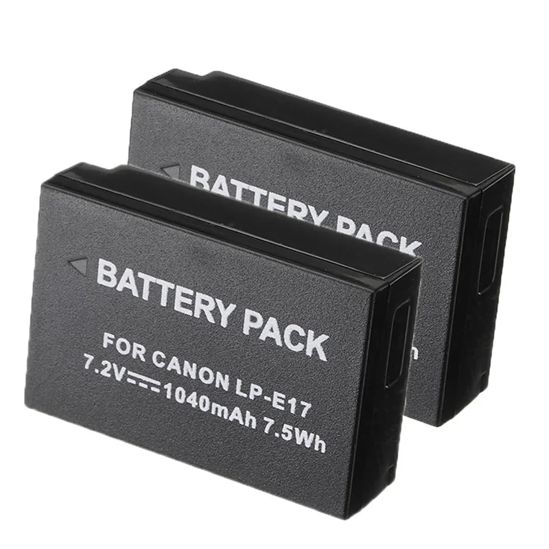 Аккумулятор Canon LP E17 LPE17 на 1100 мА · ч + двойное зарядное устройство USB для камеры EOS T6i