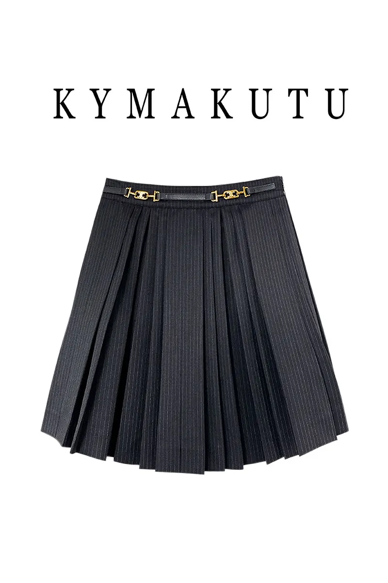 

VANOVICH Korean 2021 Summer New Korean Fashion Solid Color Pleated Skirt Women High Waist A Line Short Skirt