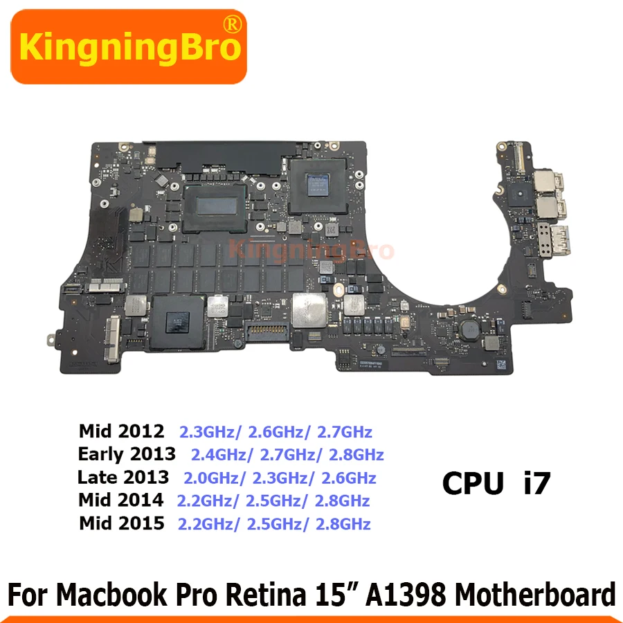 Оригинальный процессор i7 8 Гб 16 материнская плата для Macbook Pro Retina 15 &quotA1398