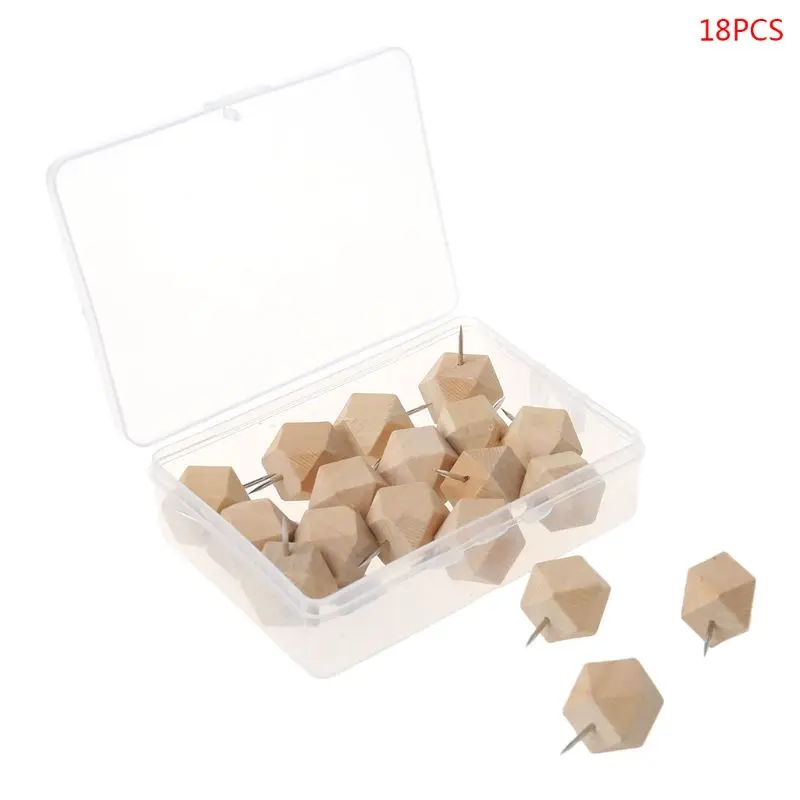 

Wooden Thumbtack Board Pins Pushpins Drawing Photo Wall Studs Nail School Suppy