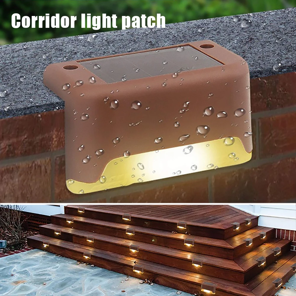 4 шт. светодиодный светильник на солнечной дорожке для лестницы улицы сада двора