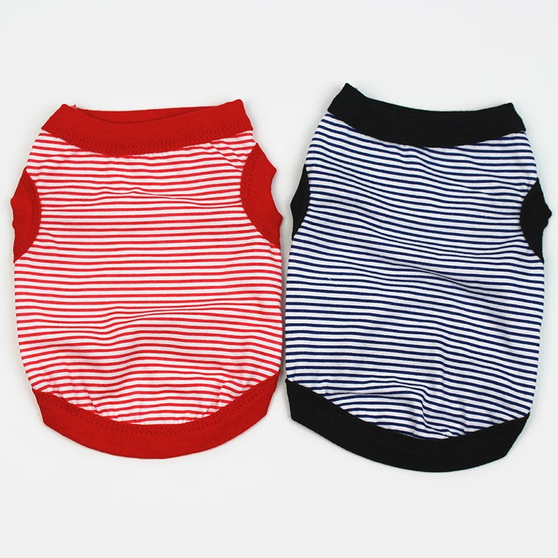 

Classic Stripe Dog Shirt Cheap Dog Clothes For Small Dogs Summer Chihuahua Tshirt Cute Puppy Vest Yorkshire Terrier Pet Clothes