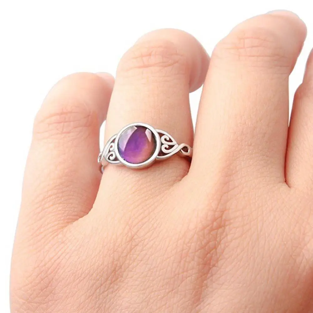 

Temperature Color Changing Heart Shaped Creatived Rings Jewelry rings for Women mood ring jewelry gift for girl friend