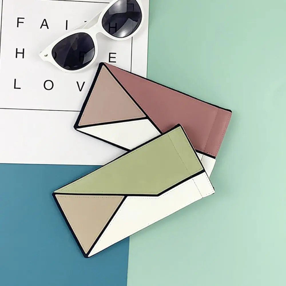 Новинка 2021 сумка для очков из искусственной кожи сочетания цветов