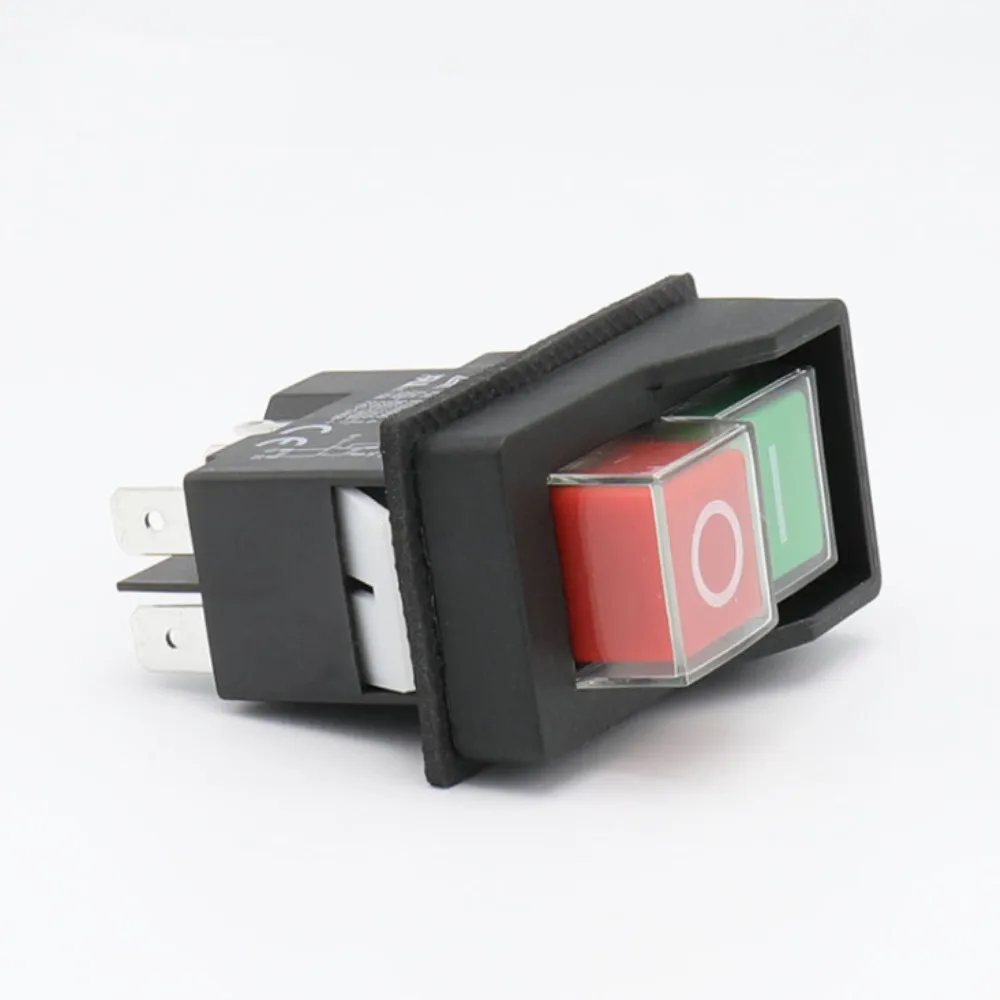 KJD17 5Pins Electromagnetic Starter Push Button Switches 16A AC250V IP55 Waterproof Machine Garden Tool Equipment Safety Switch |
