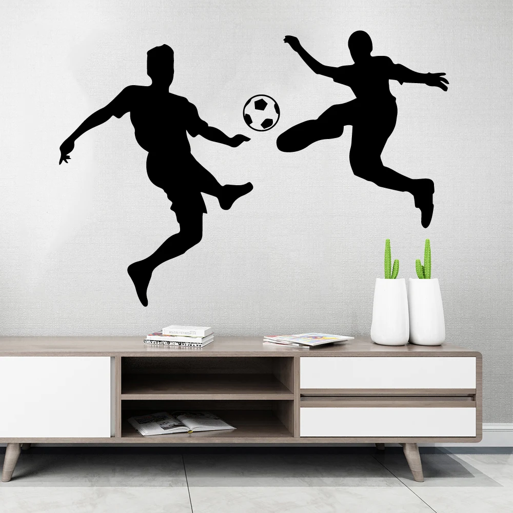 Художественные наклейки на стену в виде футбольного мяча виниловые