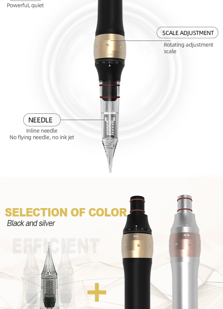 Горячая ультра-тишина Aimoosi M7 цифровой Интеллектуальный полуперманентный Макияж для бровей Тату машина комплект с пистолетом картридж иглы
