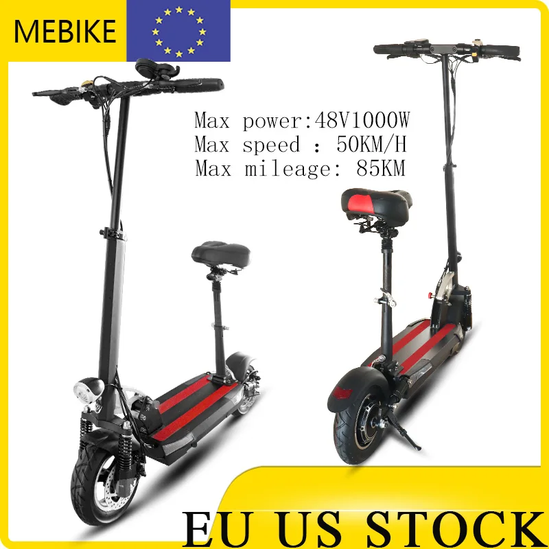 EU US Stock 48v1000w Электрический скутер для взрослых 48v26a складной электрический с