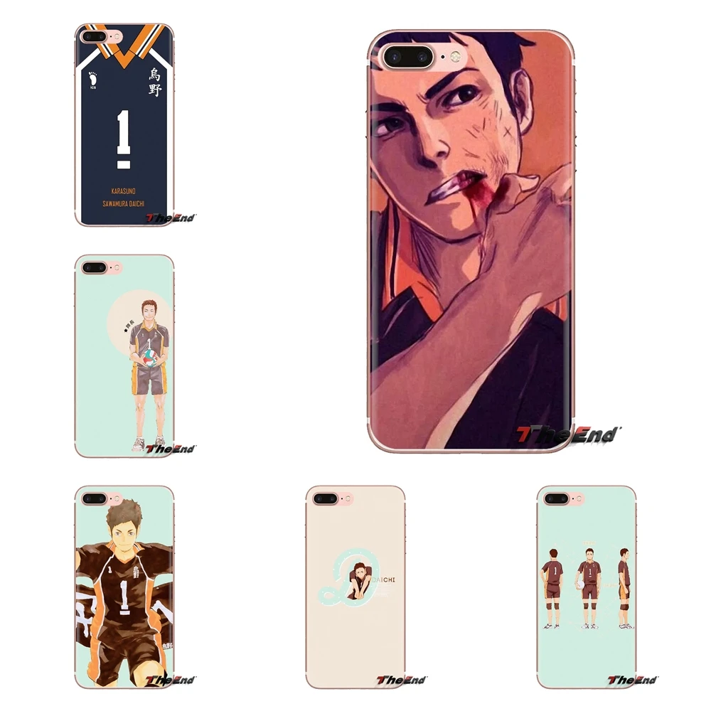 Для samsung Galaxy S3 S4 S5 мини S6 S7 край S8 S9 S10 Plus Note 3 4 5 8 9 мягкий прозрачный чехол daichi Haikyuu №
