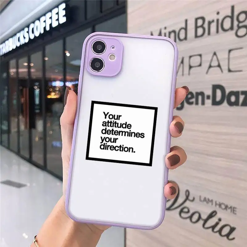 

Positive Good Vibe Happy Trust Funny Phone Cases Matte Transparent for iPhone 7 8 11 12 s mini pro X XS XR MAX Plus cover funda