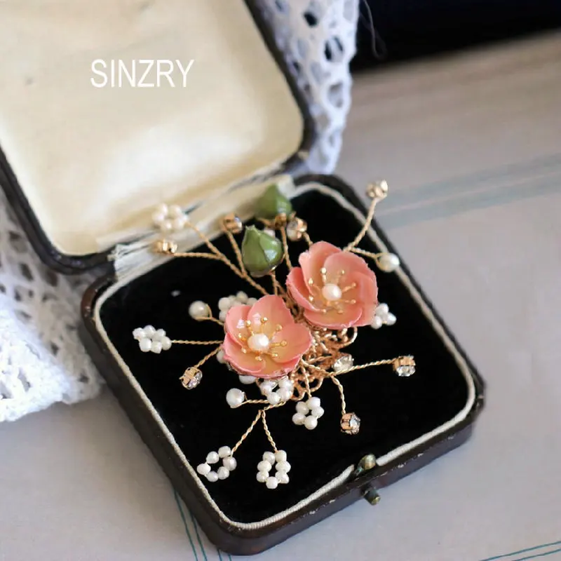 SINZRY оригинальные перламутровые Цветочные личные Броши ручной работы булавка