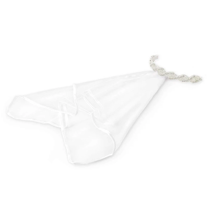 Двухслойная блестящая эластичная повязка на голову свадебная вуаль для невесты