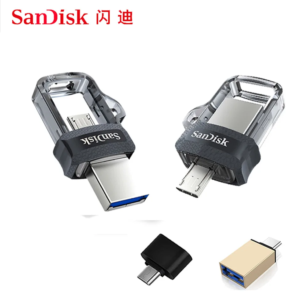 Sandisk Флешка 128 Гб 64 ГБ 32 ГБ 256 Гб OTG USB флеш-накопитель 32 64 128 16 ГБ флеш-накопитель 3,0 USB флешка диск на ключе память для телефона