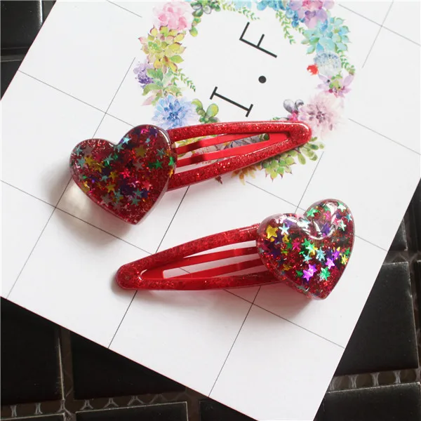 2 шт. детские заколки для волос в форме сердца|Аксессуары девочек| |