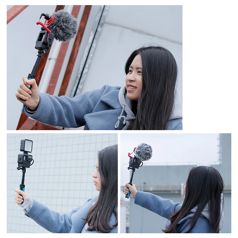 Защитный чехол рамка Ulanzi V2 для GoPro 7 6 5 с креплением в виде клетки микрофоном и