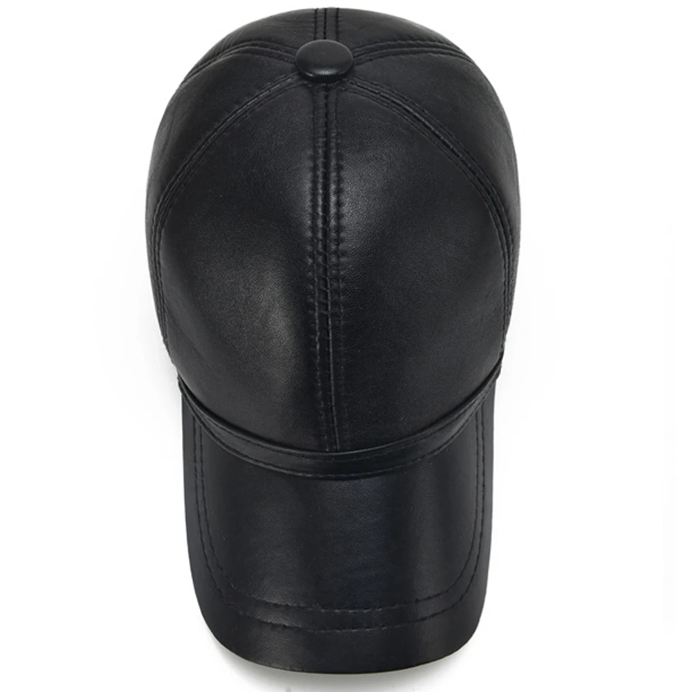 Бейсболка мужская из натуральной овечьей кожи на осень/зиму 2020 | Аксессуары для