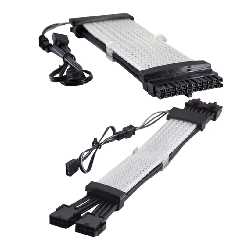 

Удлинительный кабель комплект 24Pin + 8P(8 + 8) Rgb Радуга кабель удлинитель Поддержка 5V-Argb для ПК чехол украшения