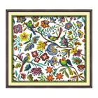 Набор для вышивки птицами и цветами, Набор для вышивки крестиком сделай сам с подсчетом, DMC, Номера линий, рукоделие, украшение для дома