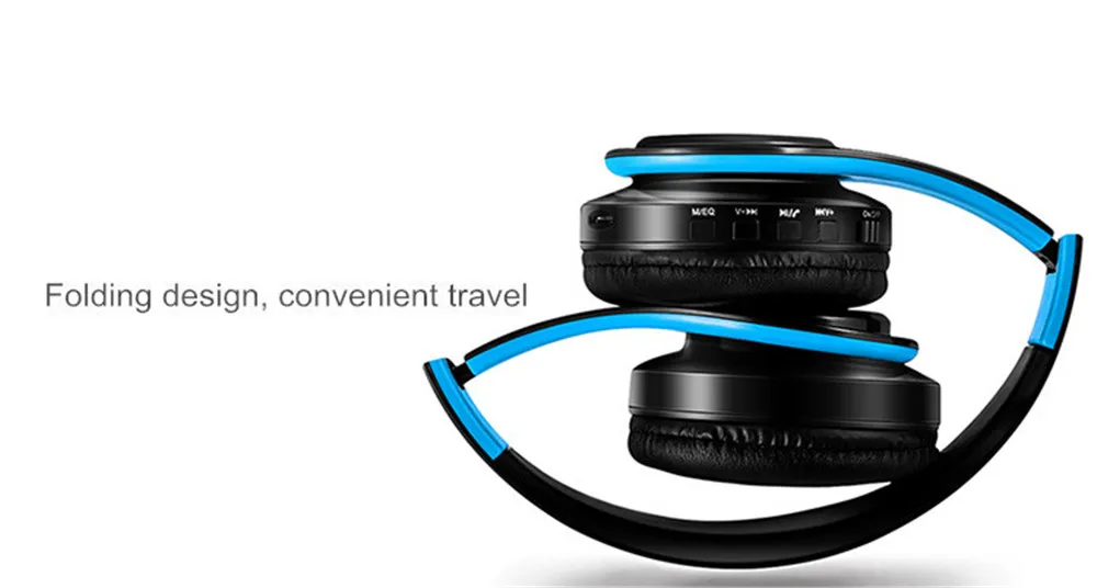 HiFi беспроводные наушники Bluetooth наушники гарнитура складные наушники стерео бас с микрофоном для ПК мобильного телефона планшета