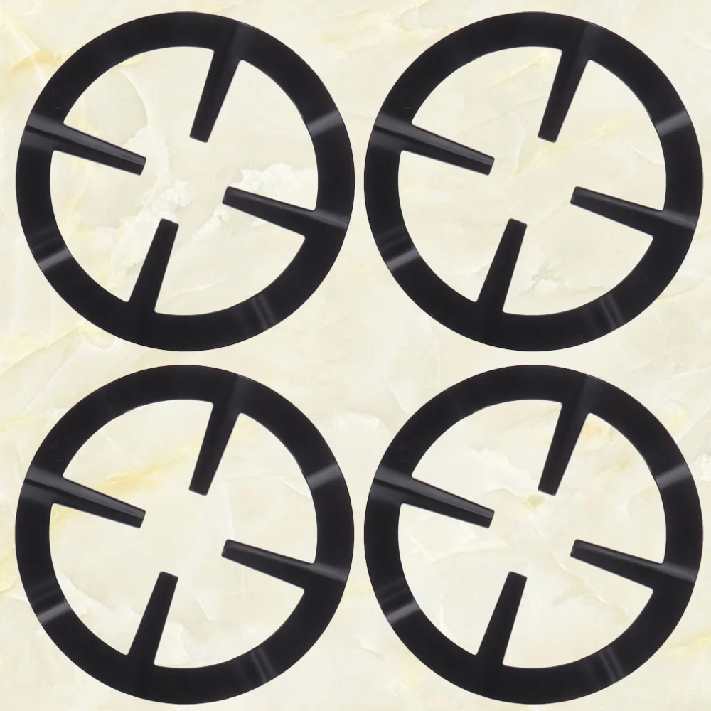 

4Pcs Coffee Moka Gas Stove Pot Ring Reducer Burner Stand (Black)